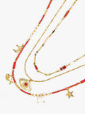 Set De Collares Con Cuentas De Piedra Y Resina