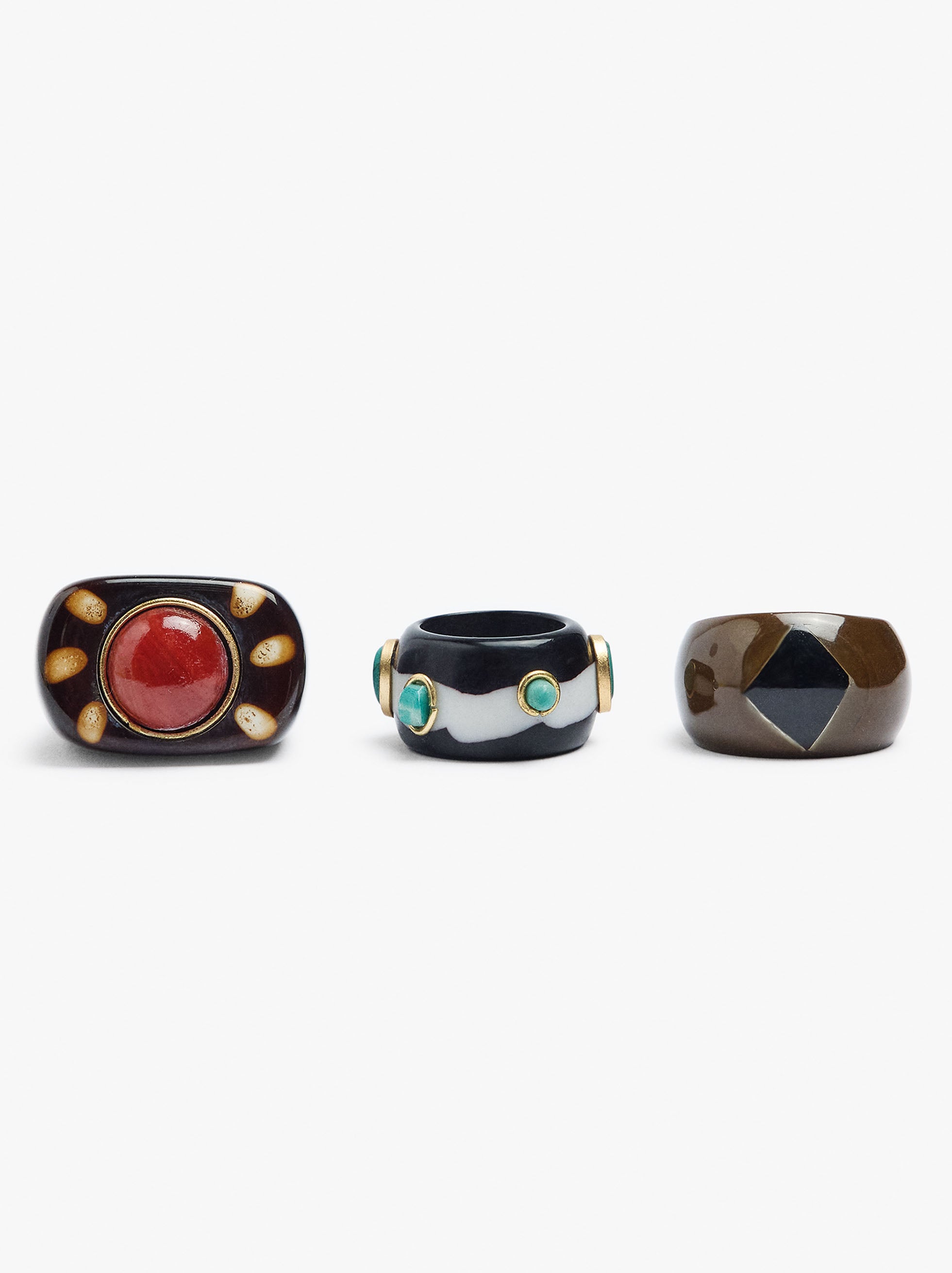 Set De Anillos Multicolor