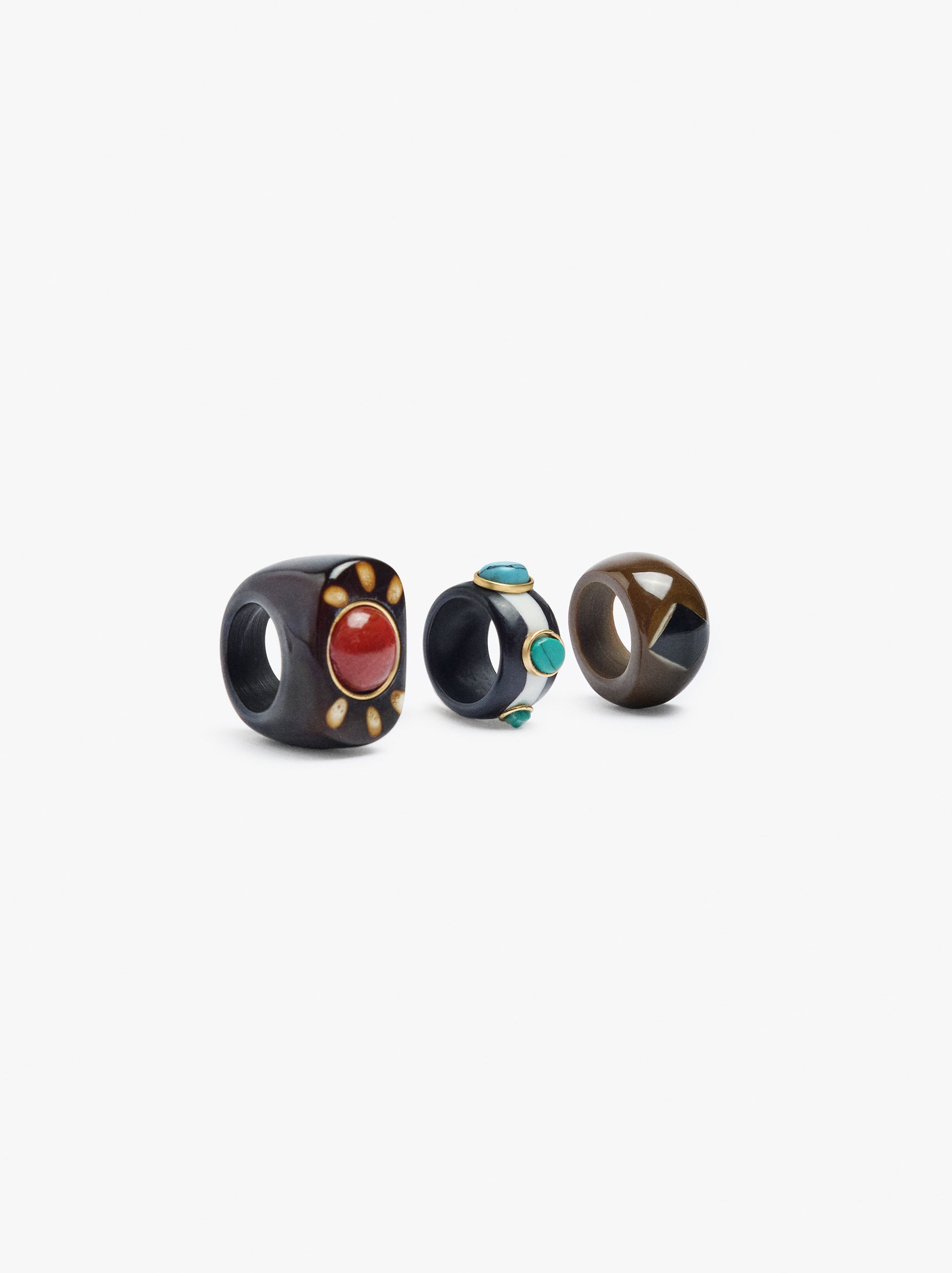 Set De Anillos Multicolor