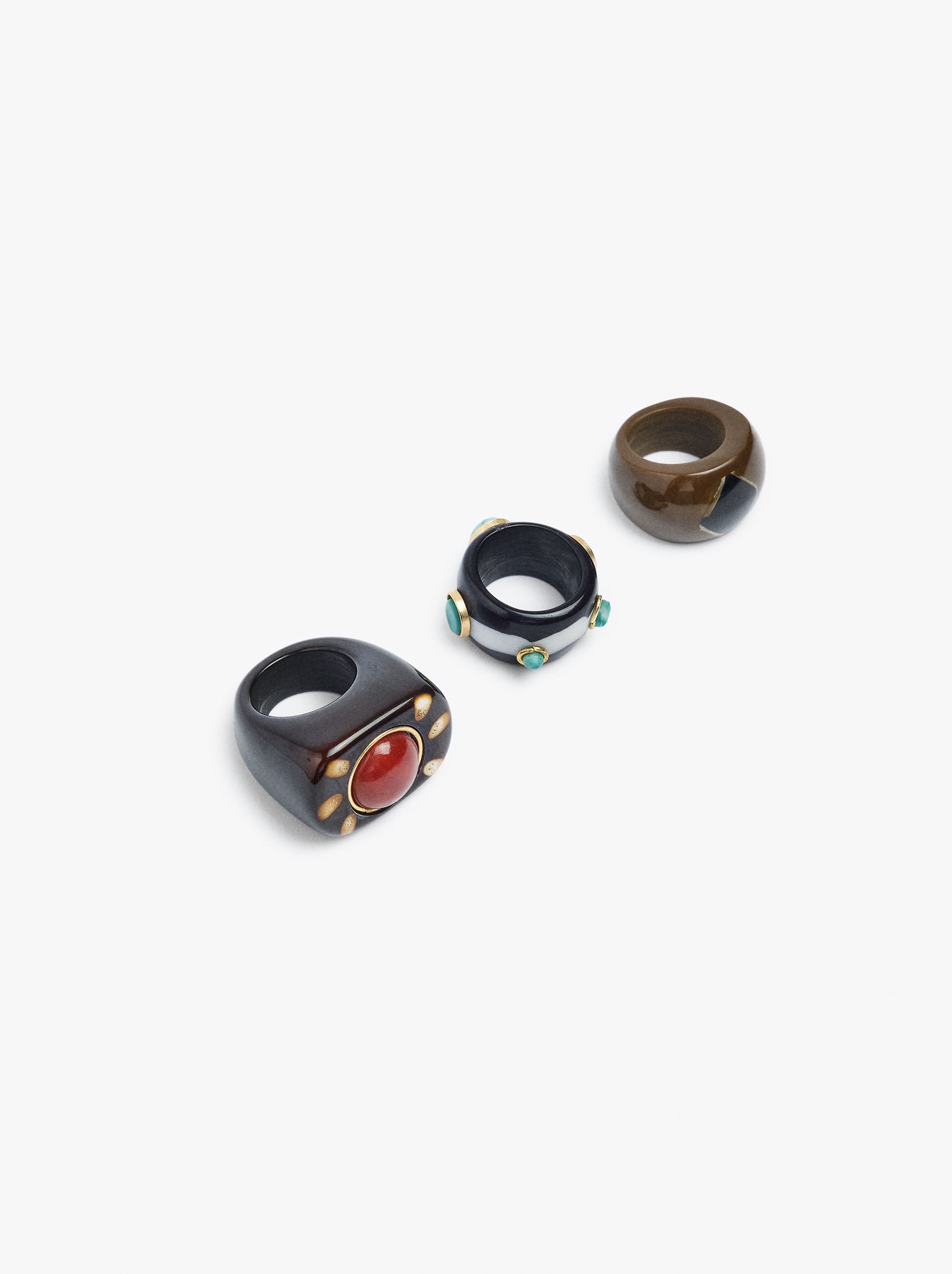 Set De Anillos Multicolor