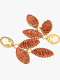 Pendientes Largos Hojas De Rafia