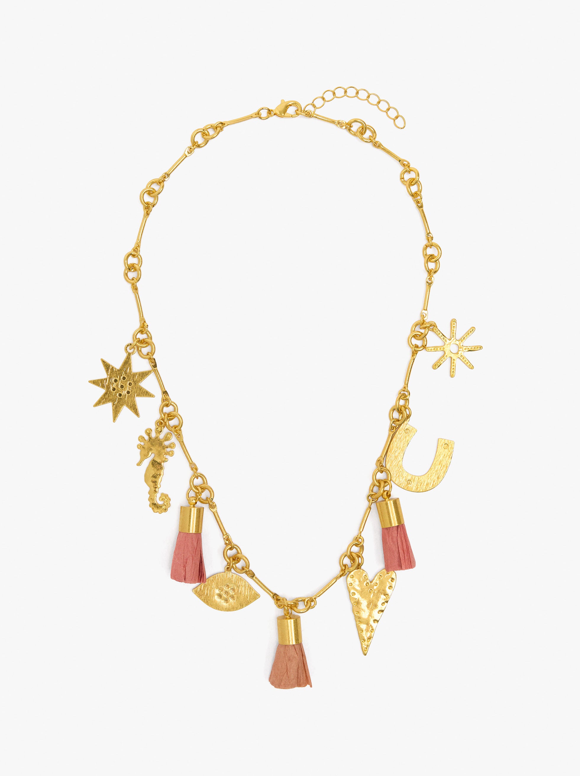 Collar Segmentado Con Barras Y Detalle De Borlas