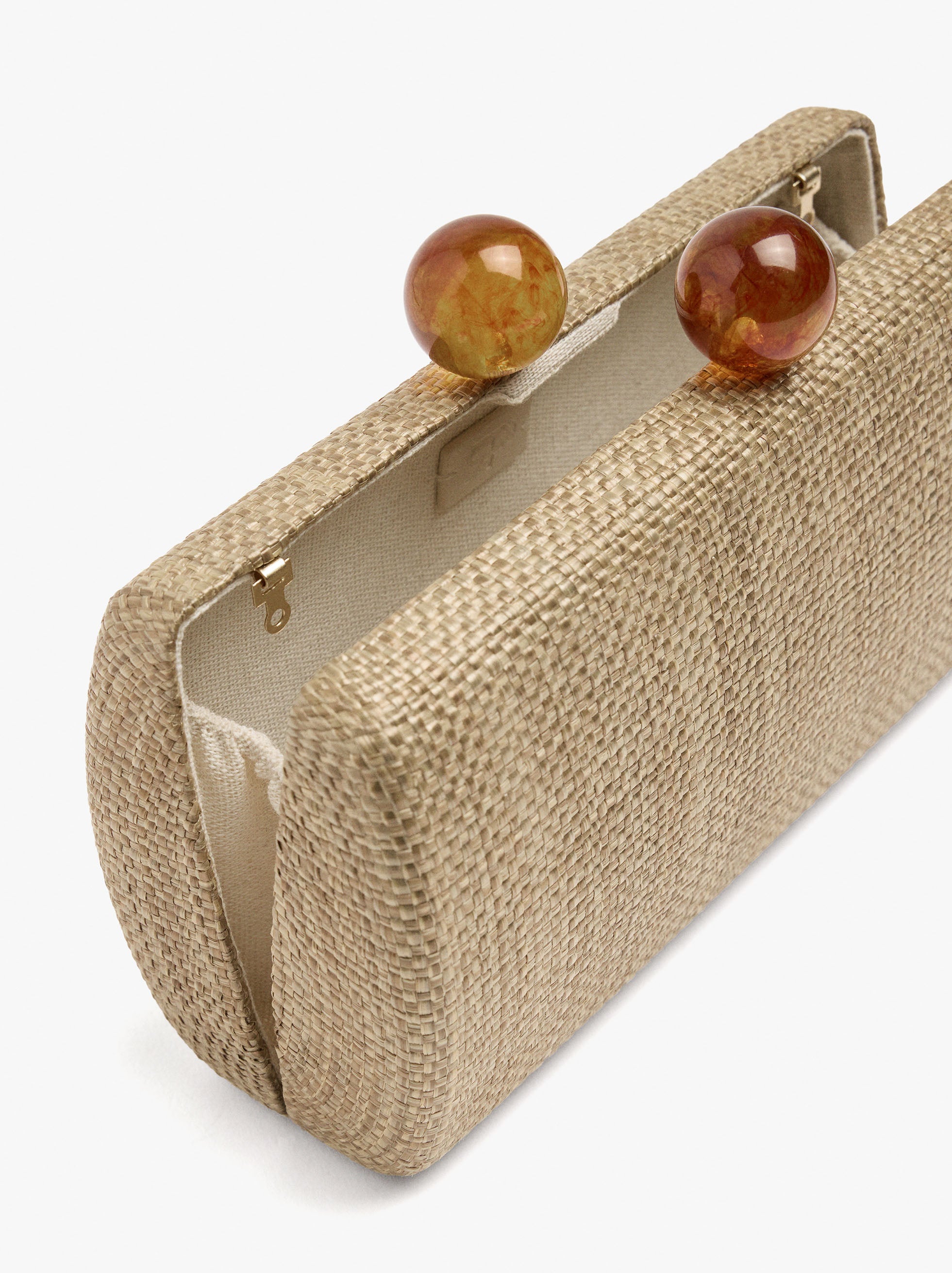 Clutch De Fiesta Efecto Rafia
