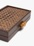 Clutch De Fiesta Rectangular Con Rattan