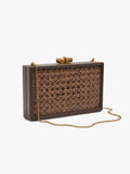 Clutch De Fiesta Rectangular Con Rattan