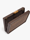 Clutch De Fiesta Rectangular Con Rattan