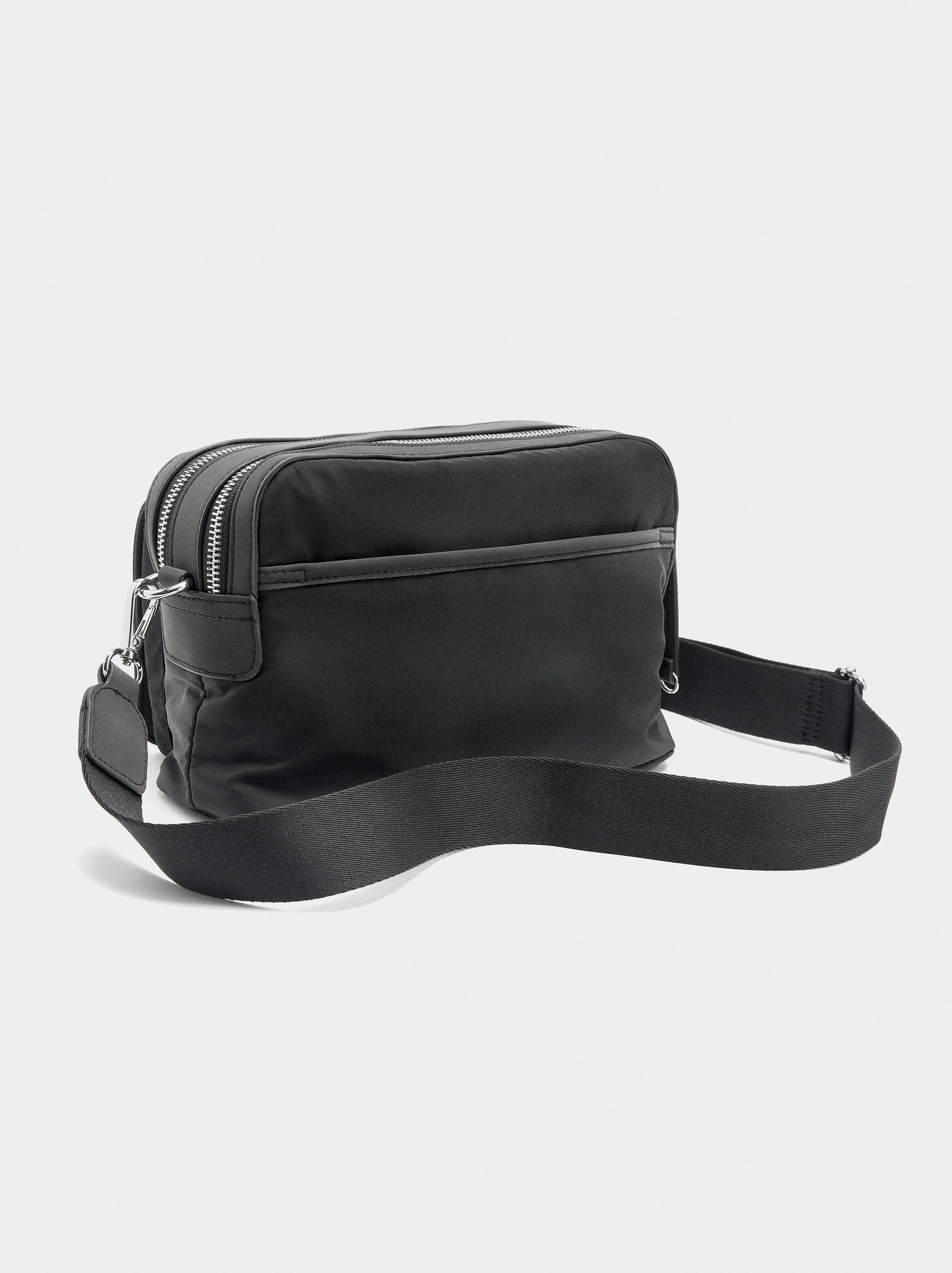 Bolso Bandolera De Nylon Con Solapa