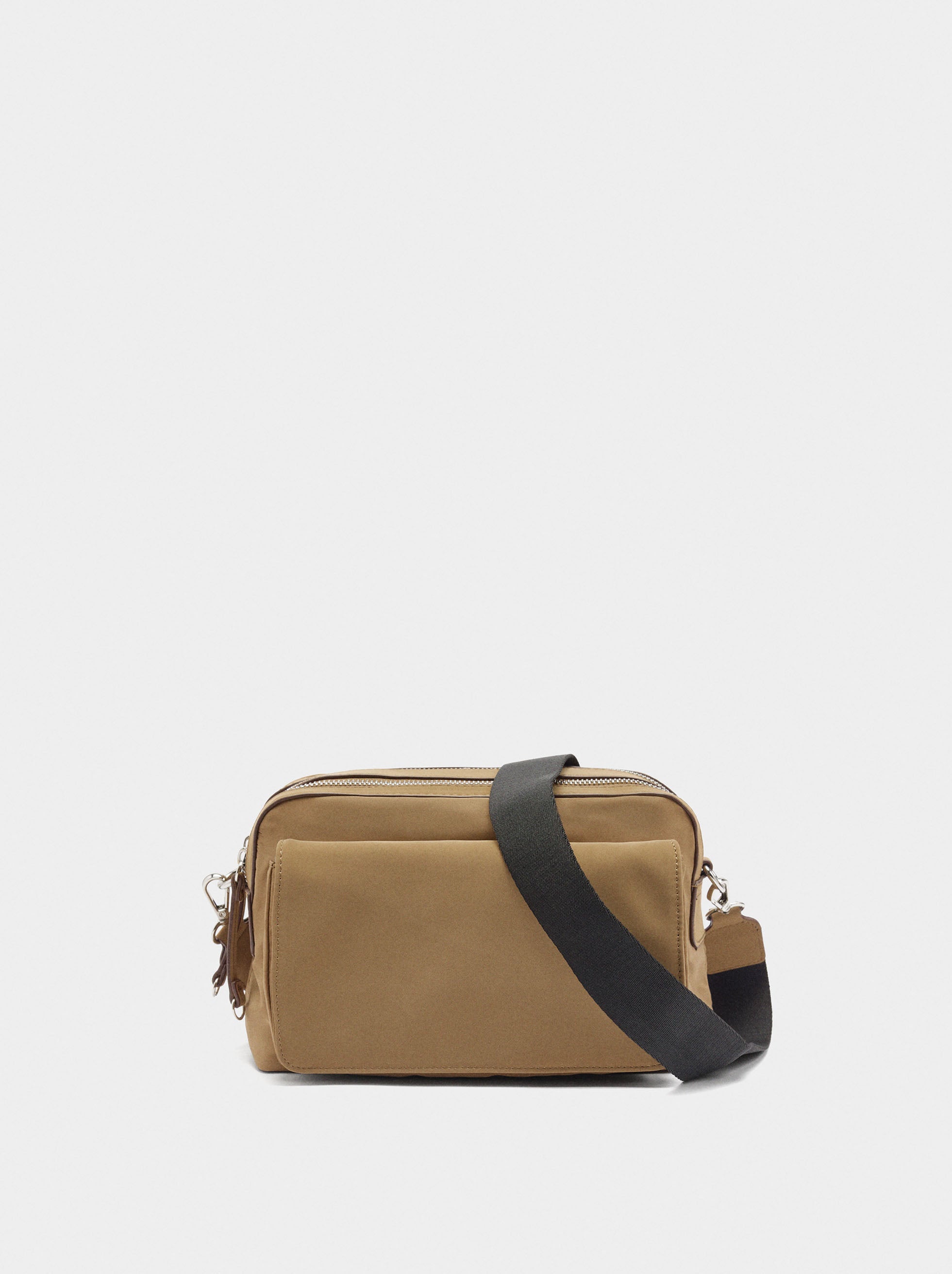 Bolso Bandolera De Nylon Con Solapa
