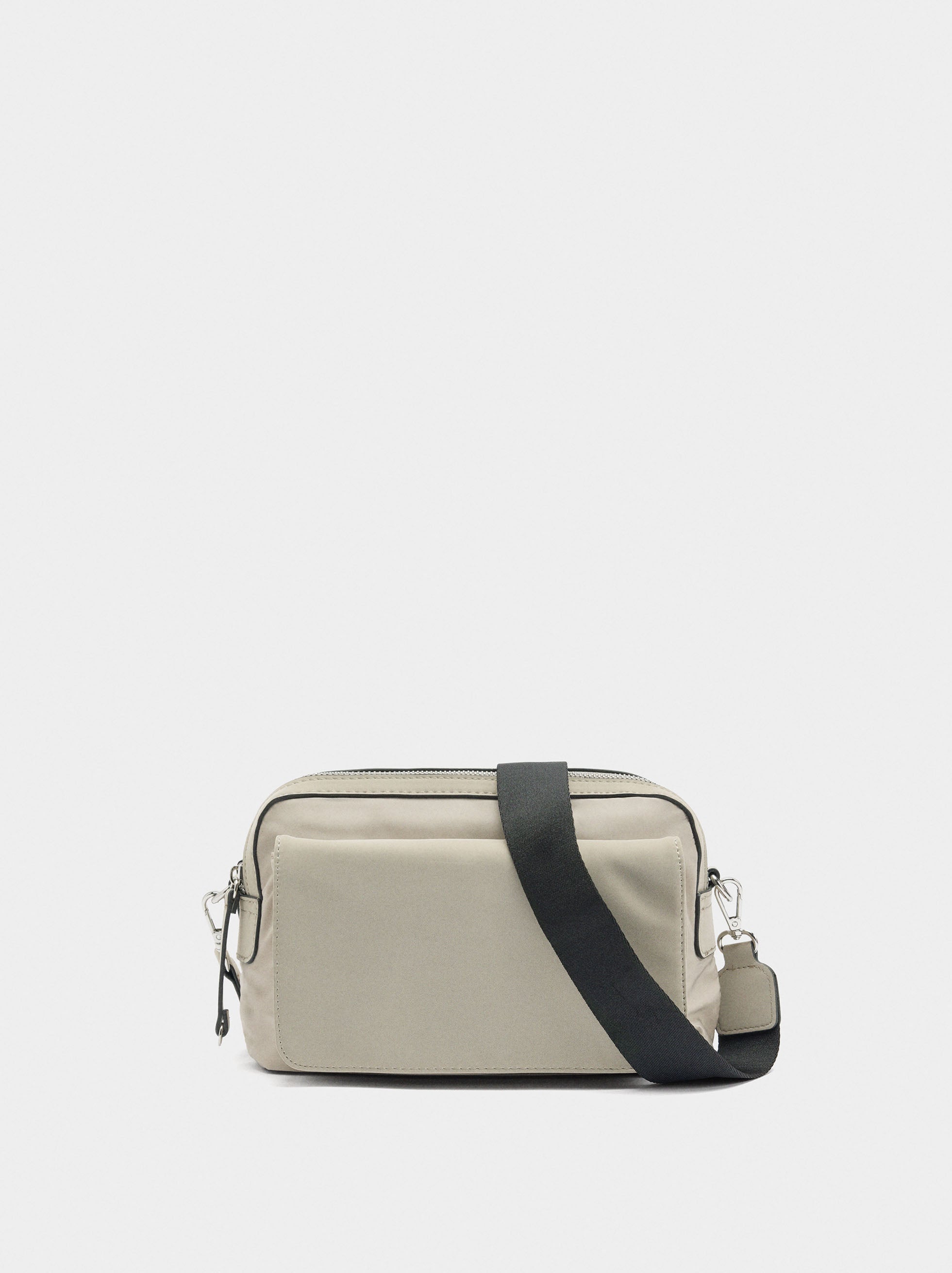 Bolso Bandolera De Nylon Con Solapa