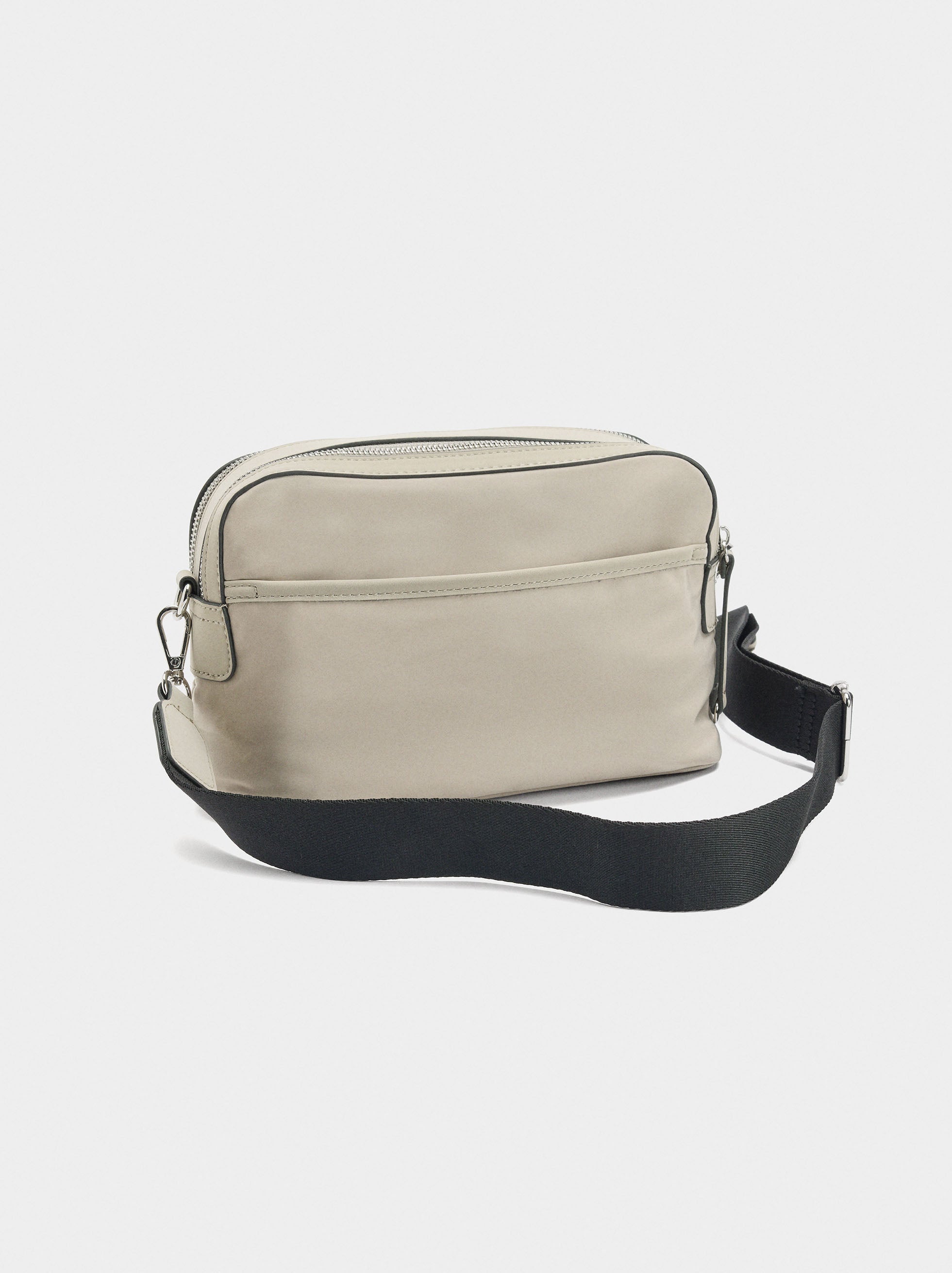 Bolso Bandolera De Nylon Con Solapa