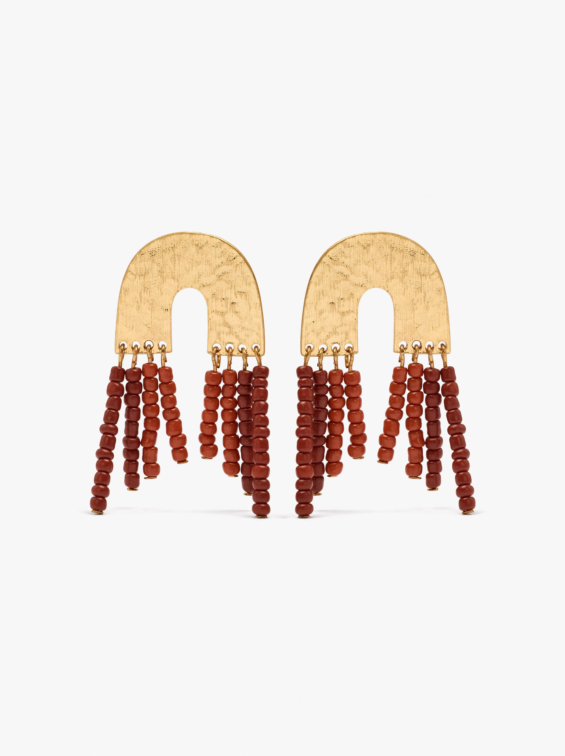 Pendientes Arco Con Abalorios
