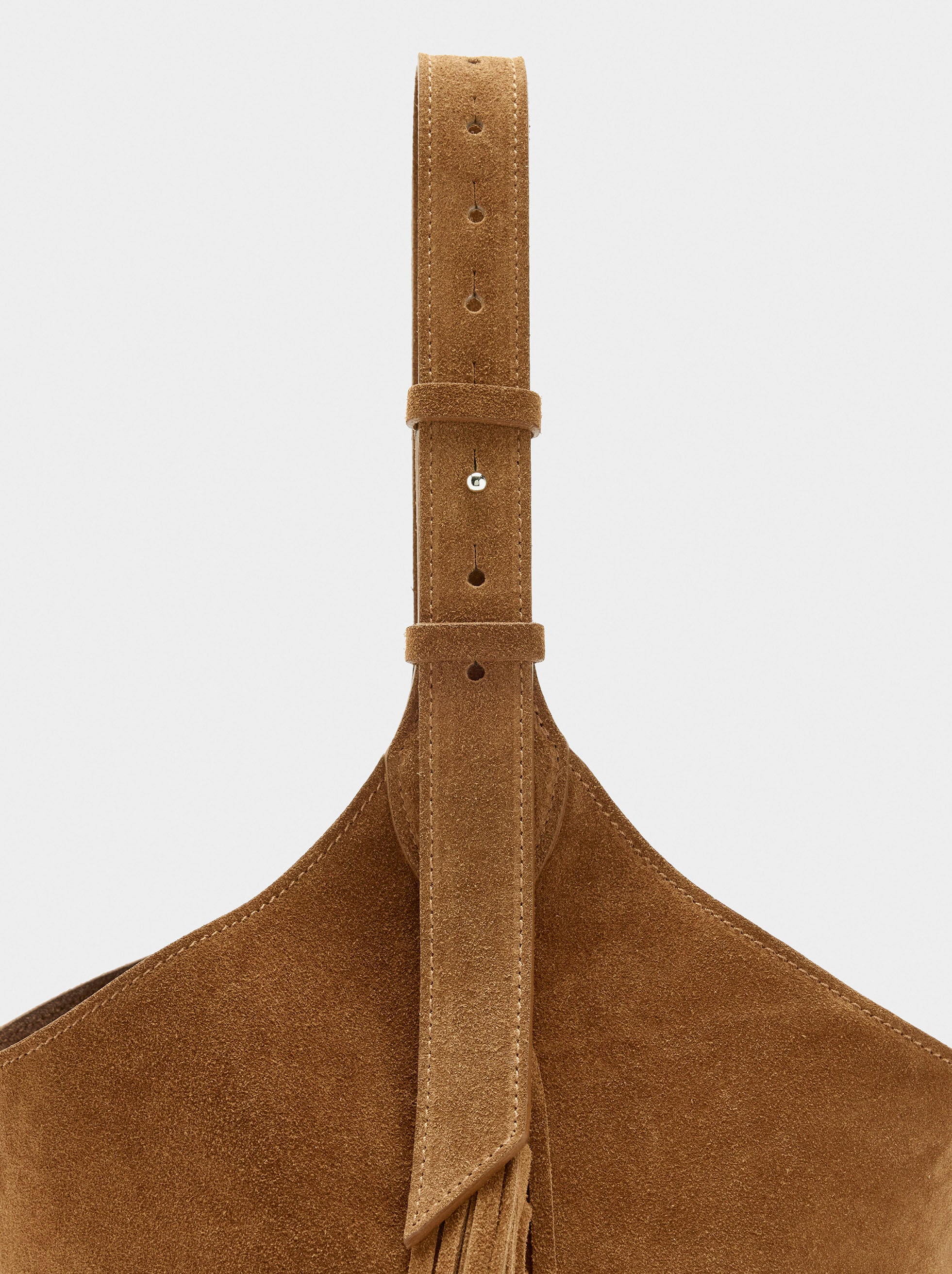 Bolso De Hombro De Piel Con Bolsa