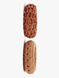 Set De Pulseras De Madera Con Rafia