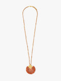 Collar Largo Con Colgante De Rafia