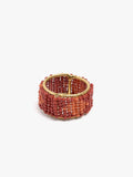 Anillo Ancho Con Abalorios