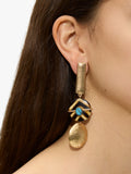 Pendientes Maxi Asimétricos Con Piedra
