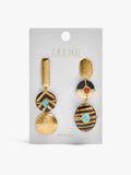 Pendientes Maxi Asimétricos Con Piedra