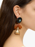 Pendientes Maxi Puño Con Piedra