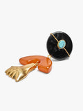 Pendientes Maxi Puño Con Piedra