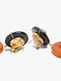Pendientes Maxi Puño Con Piedra