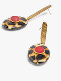 Pendientes Maxi Con Piedra Y Resina