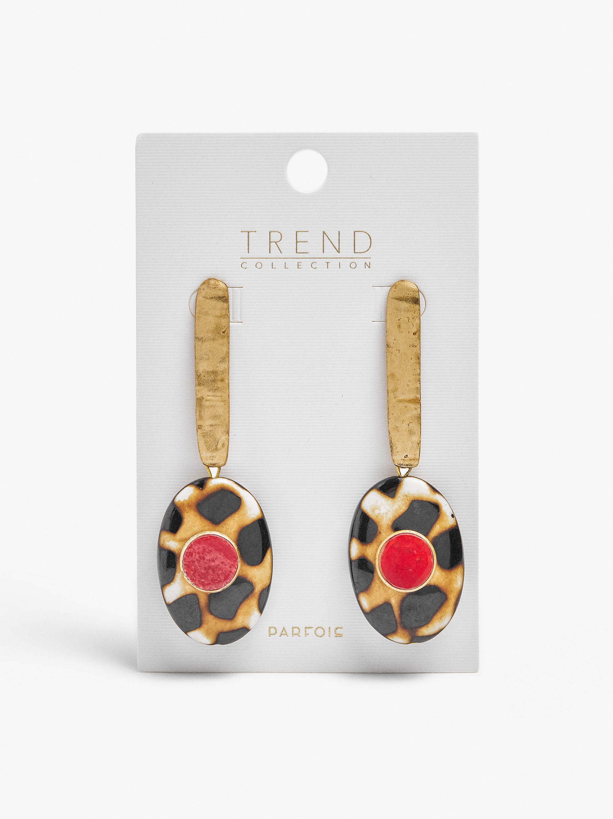 Pendientes Maxi Con Piedra Y Resina