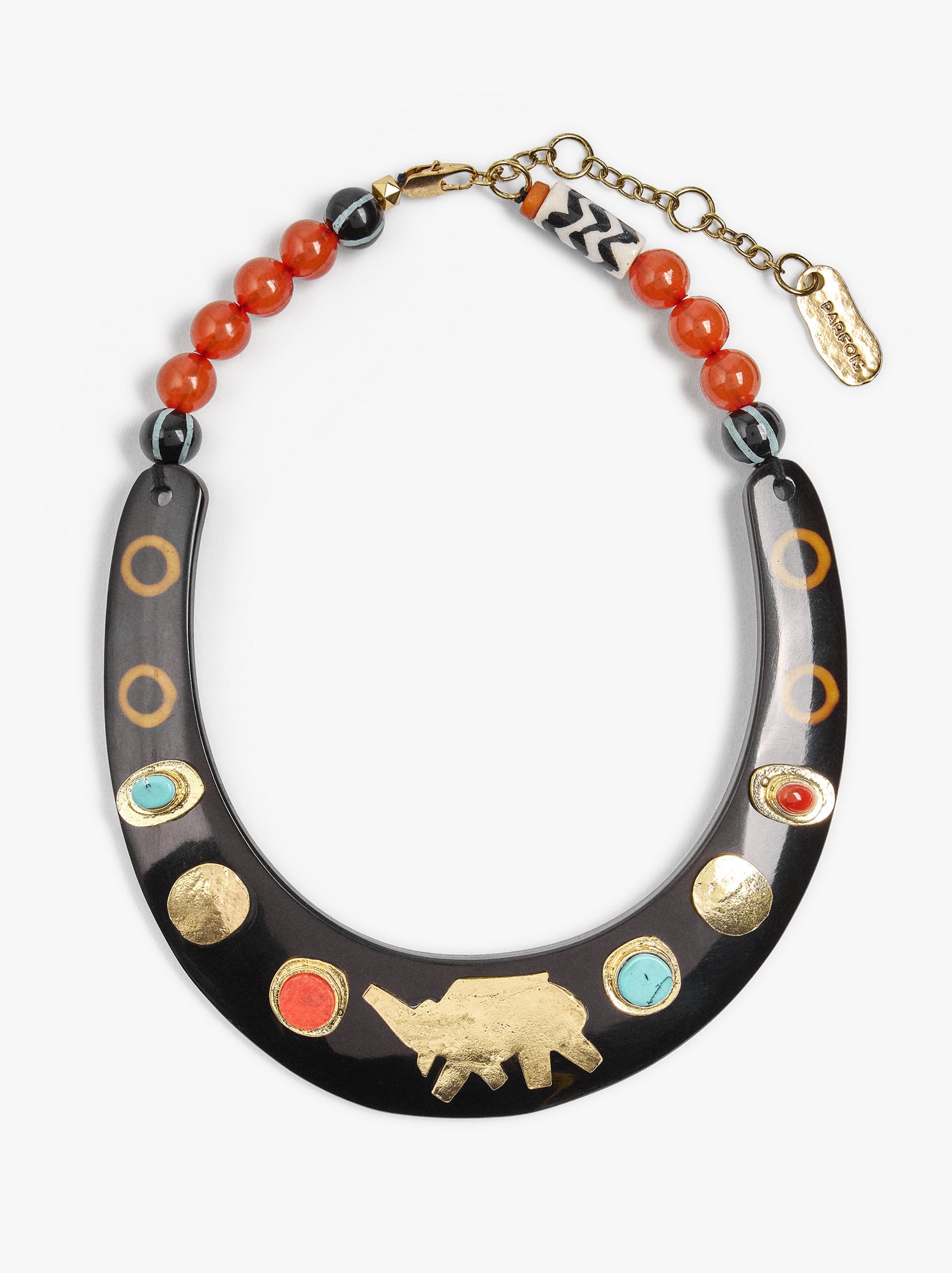 Collar Choker Con Cerámica Y Piedra