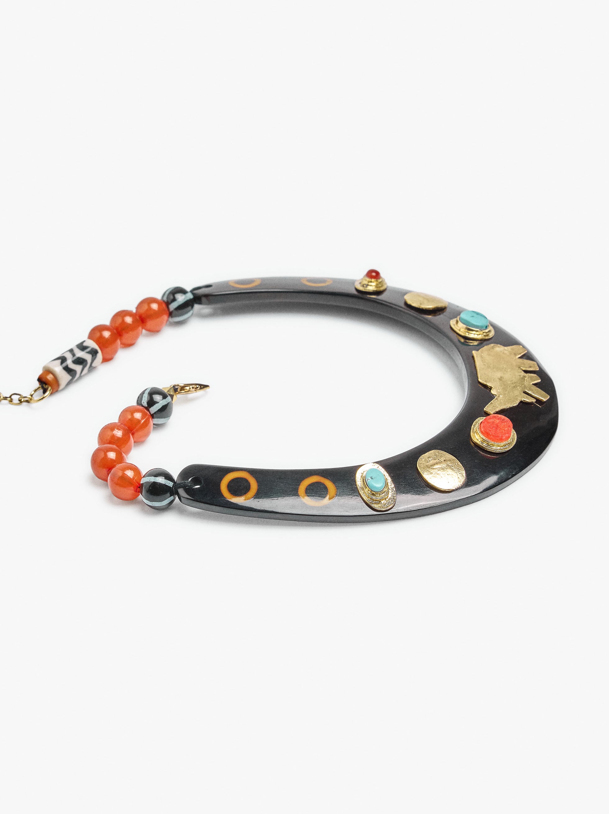 Collar Choker Con Cerámica Y Piedra