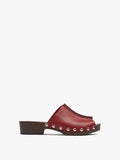 Sandalias Tipo Zueco De Piel Con Tachuelas