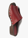 Sandalias Tipo Zueco De Piel Con Tachuelas
