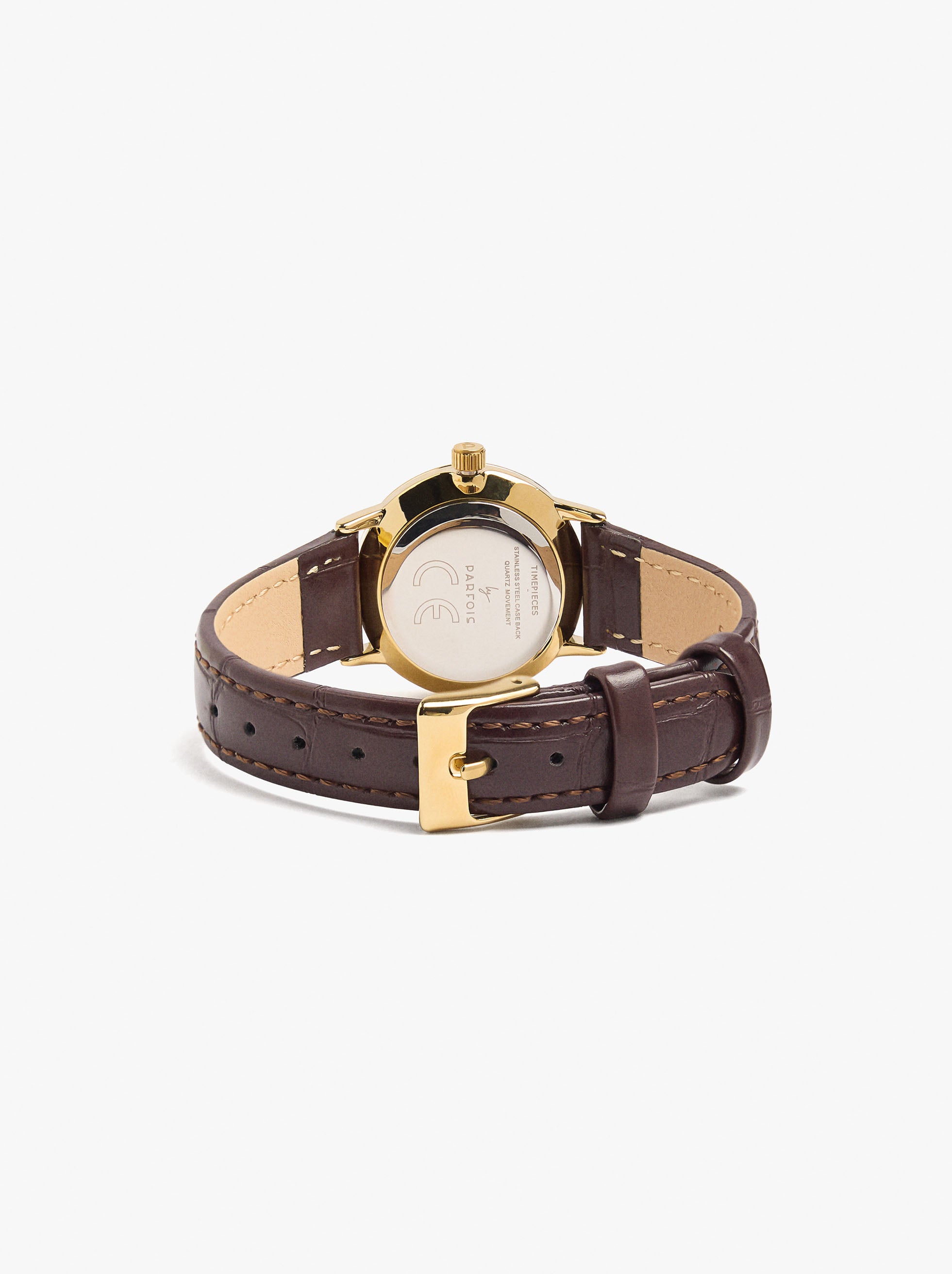 Reloj Redondo Pulsera Con Textura