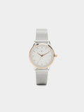 Reloj Bicolor Con Punto Metálico De Acero Inoxidable