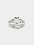 Reloj Bicolor Con Punto Metálico De Acero Inoxidable