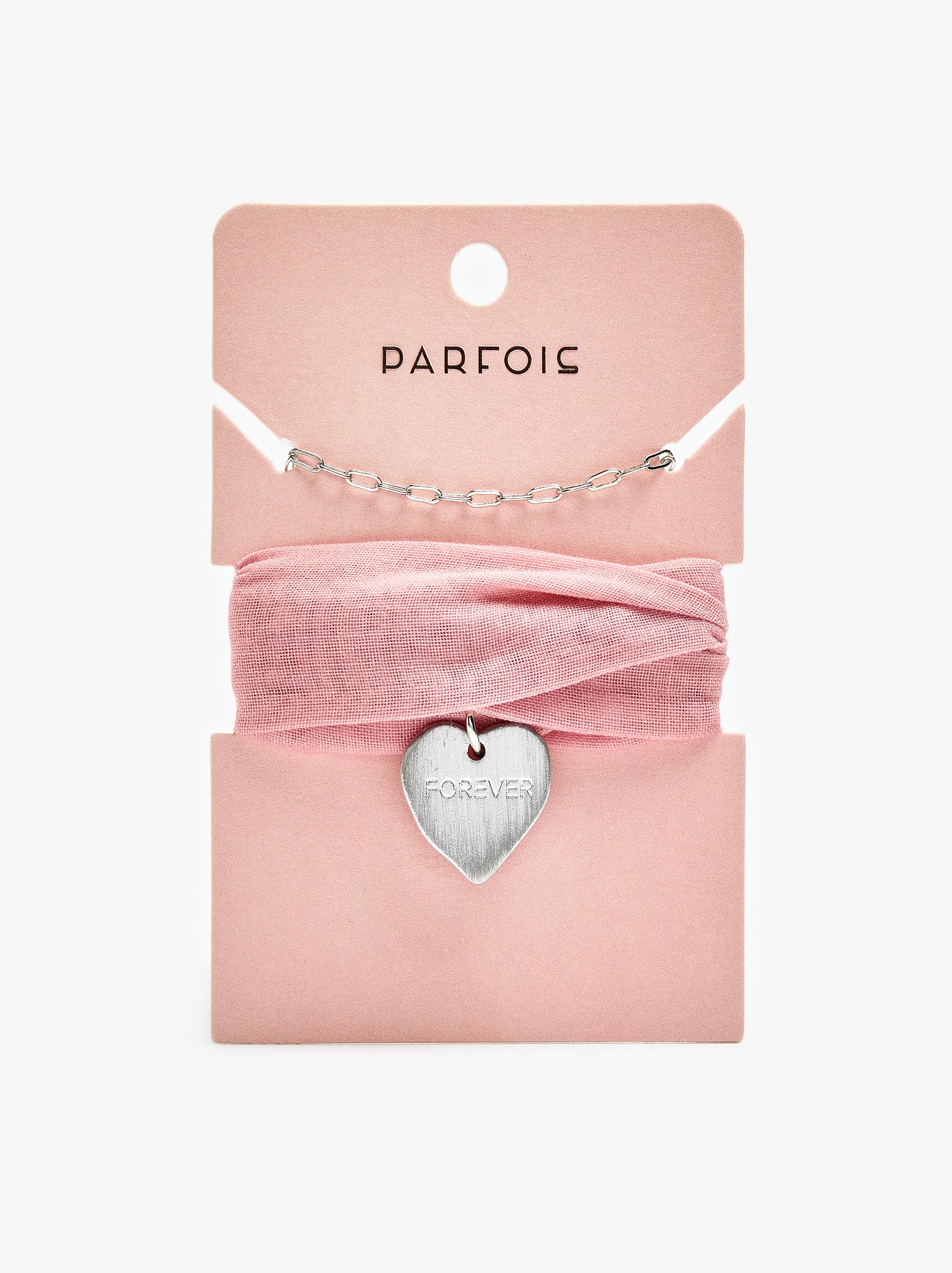 Collar De Tela Con Charm Corazón