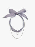 Collar De Tela Con Charm Trébol