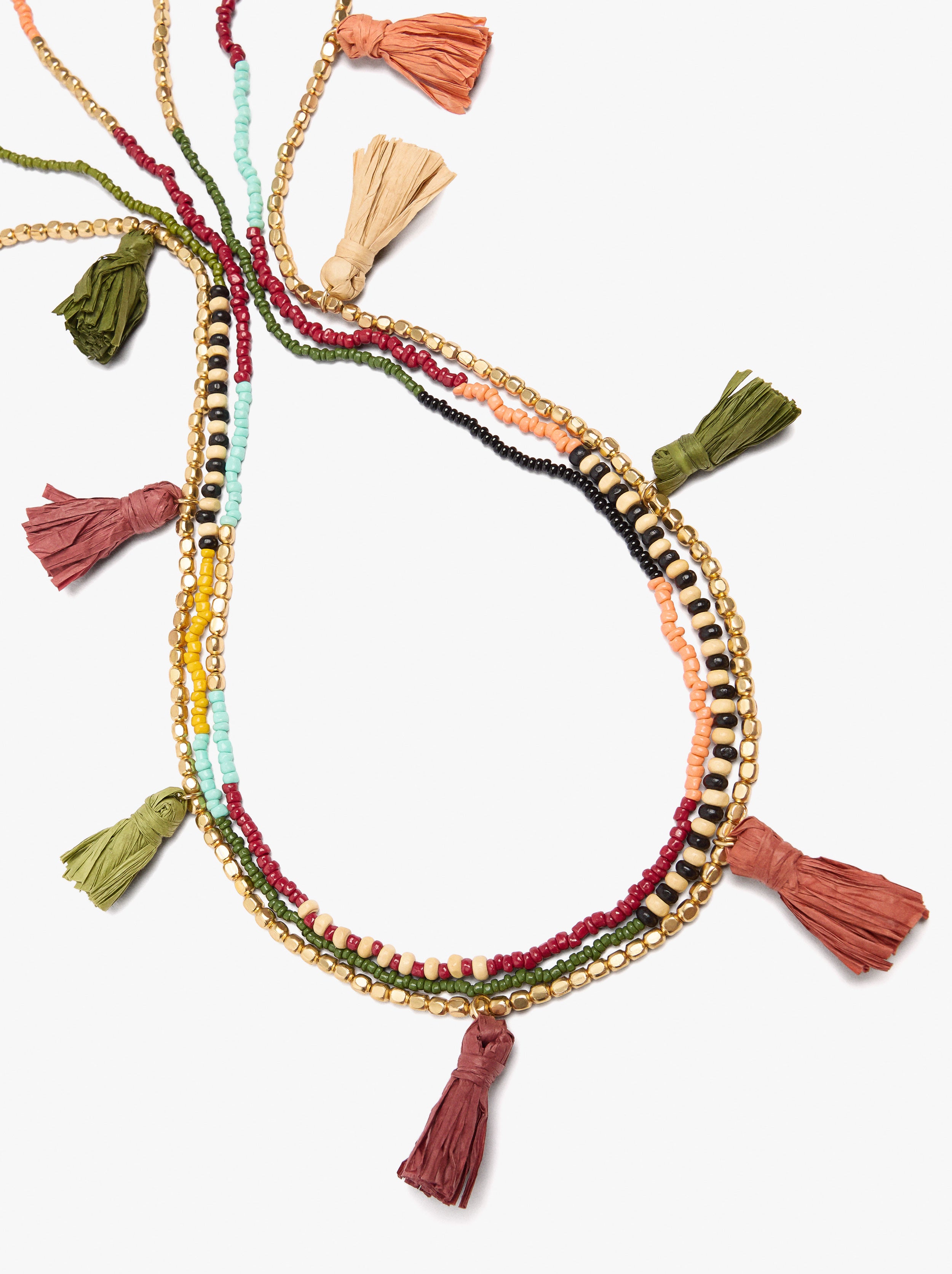 Set De Collares De Abalorios Multicolor