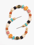 Aros Abiertos Con Abalorios Multicolor