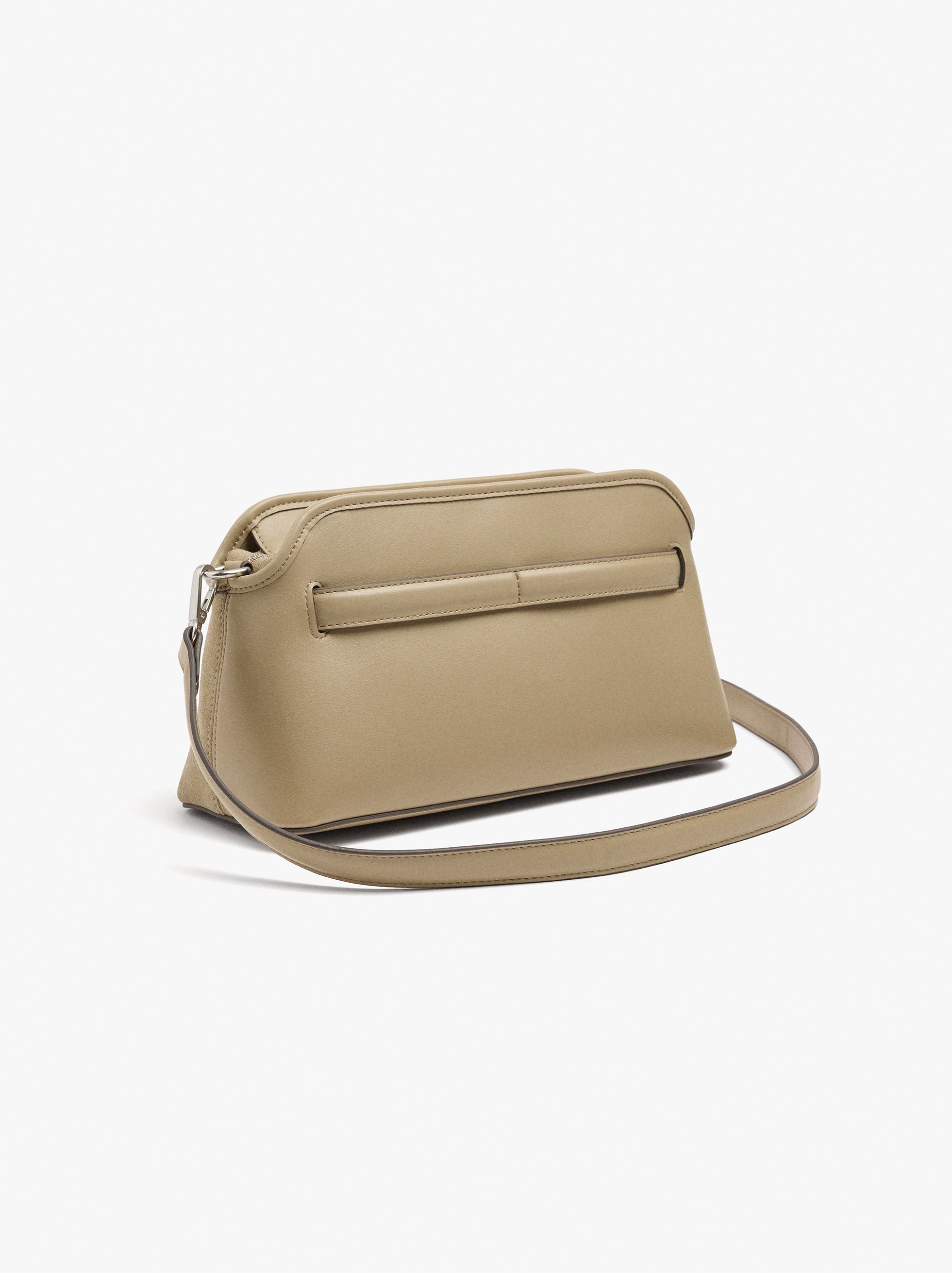 Bolso Bandolera Detalles De Piel Con Cinturón