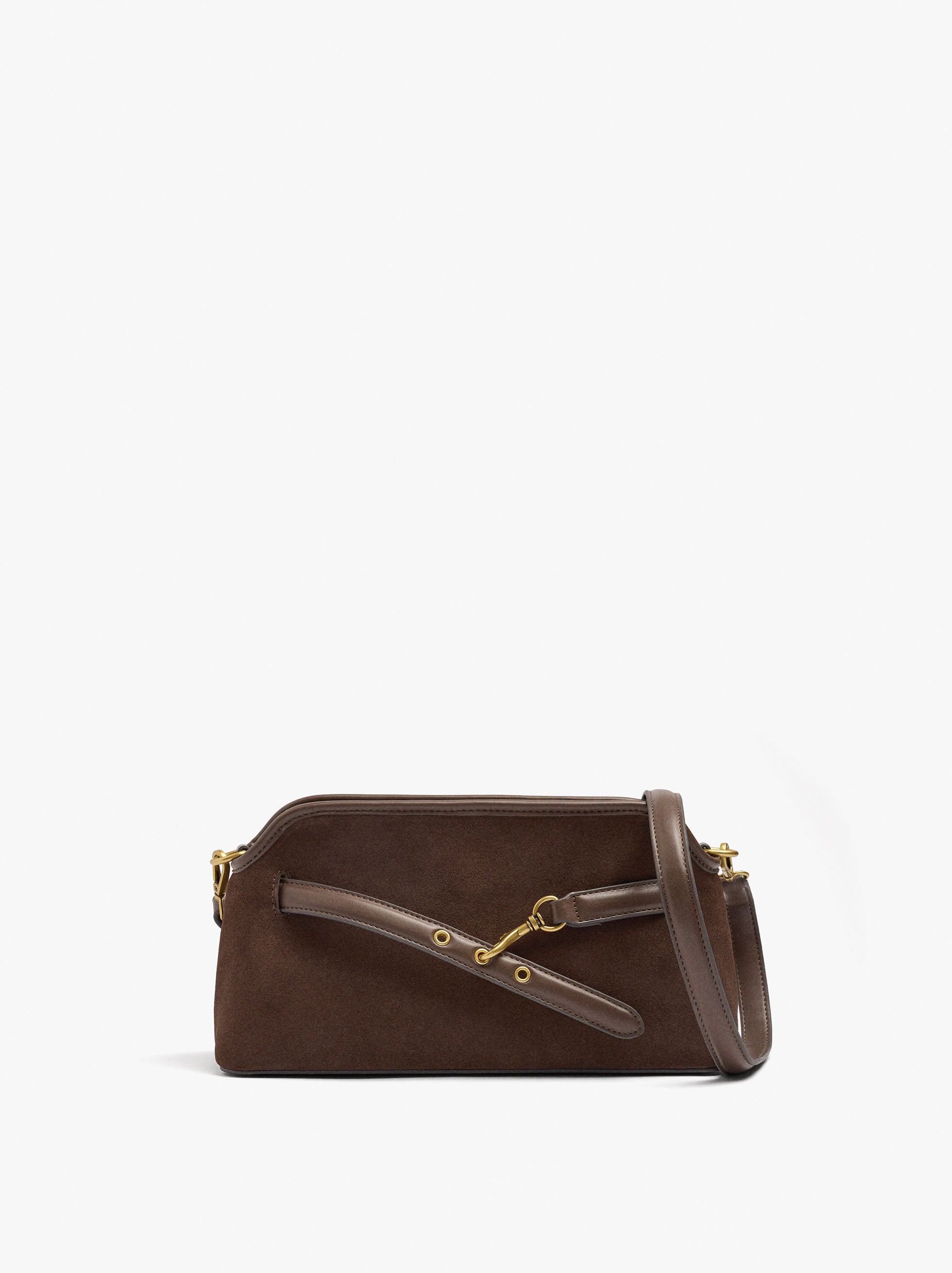 Bolso Bandolera Detalles De Piel Con Cinturón