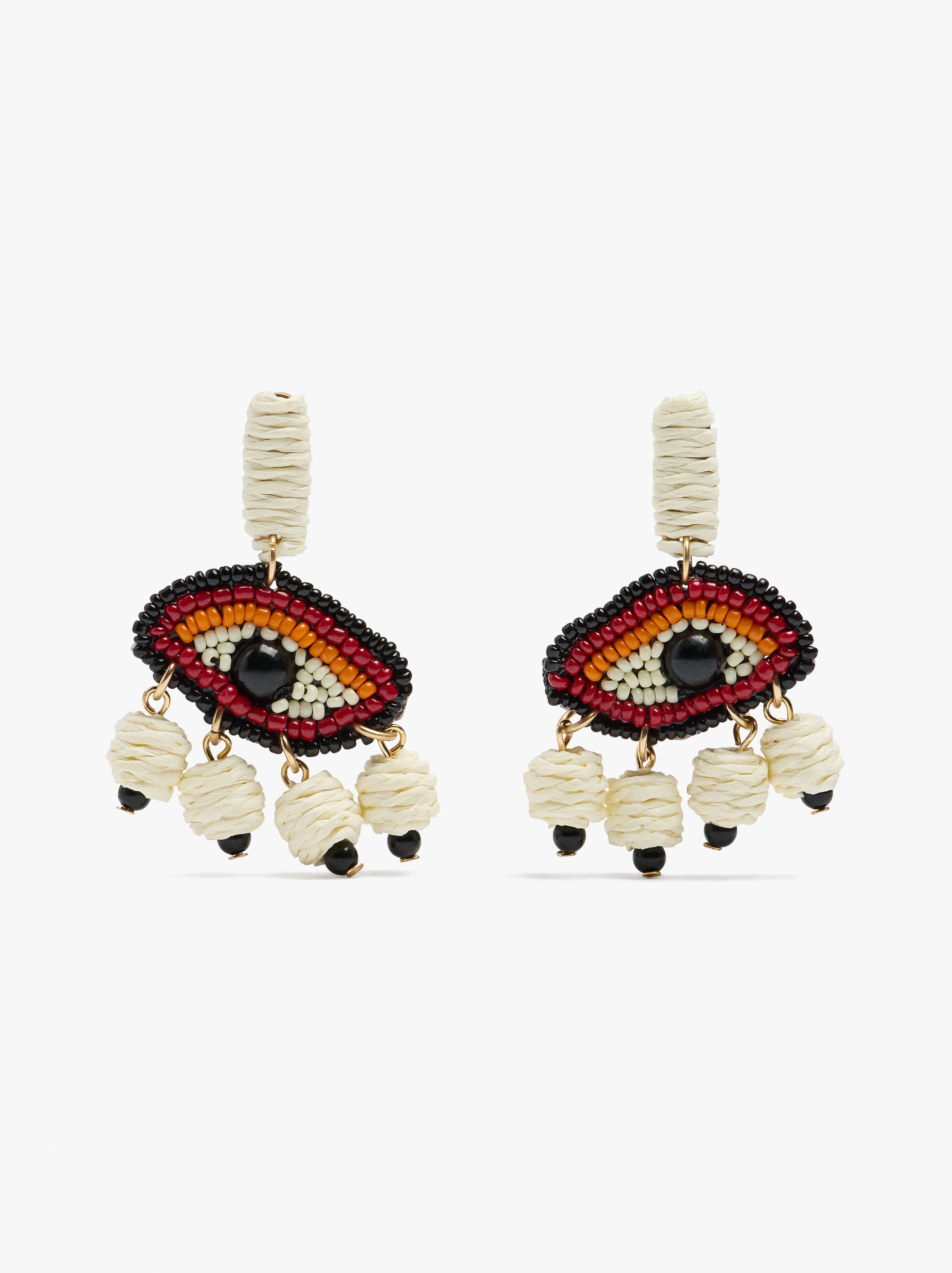Pendientes Ojos Con Abalorios