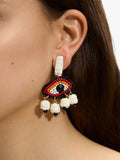Pendientes Ojos Con Abalorios