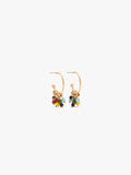 Aros Abiertos Con Abalorios Multicolor