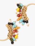 Aros Abiertos Con Abalorios Multicolor
