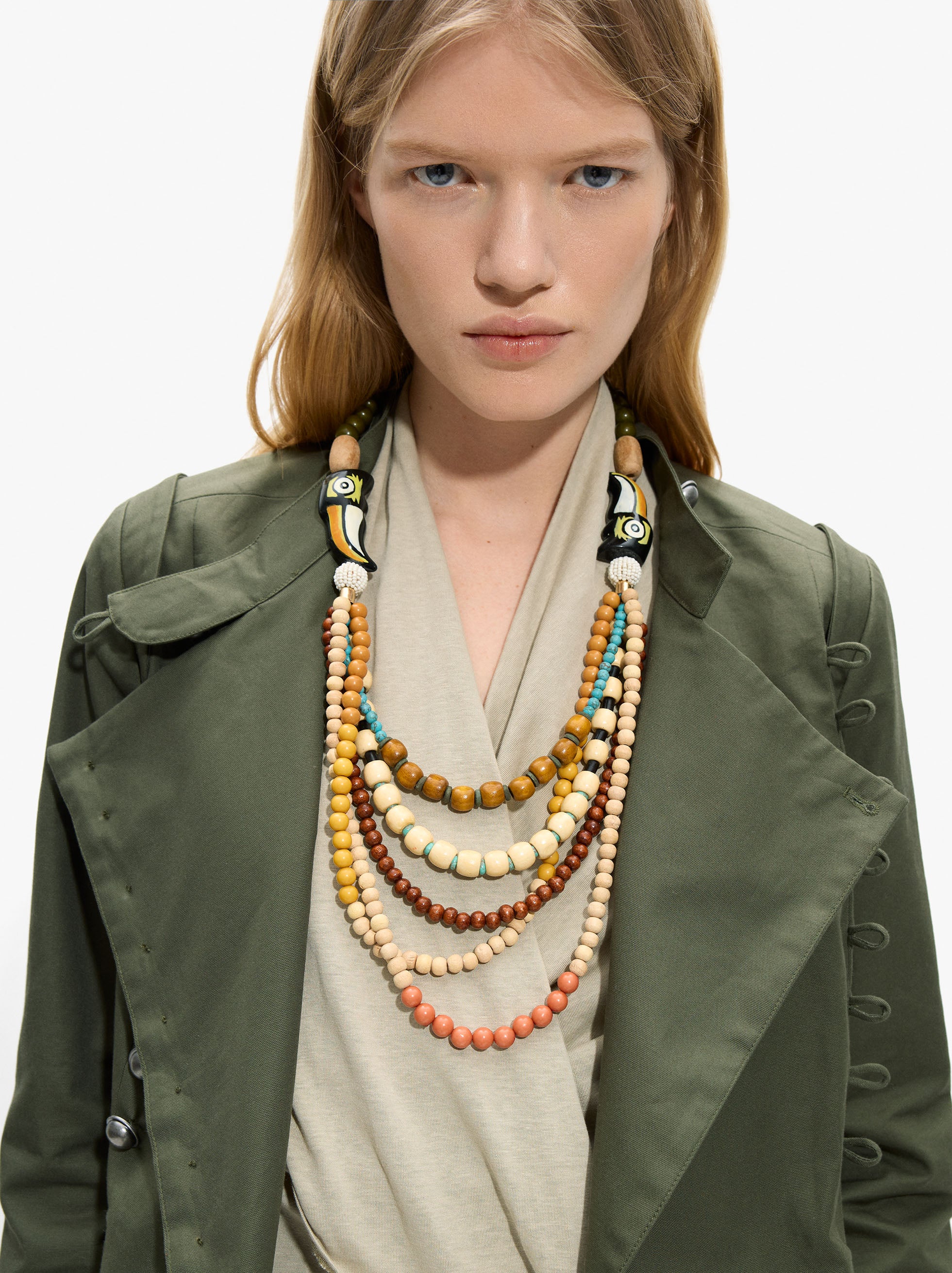 Collar Con Cuentas De Madera