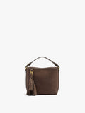 Bolso Bombonera Detalles De Piel Con Colgante