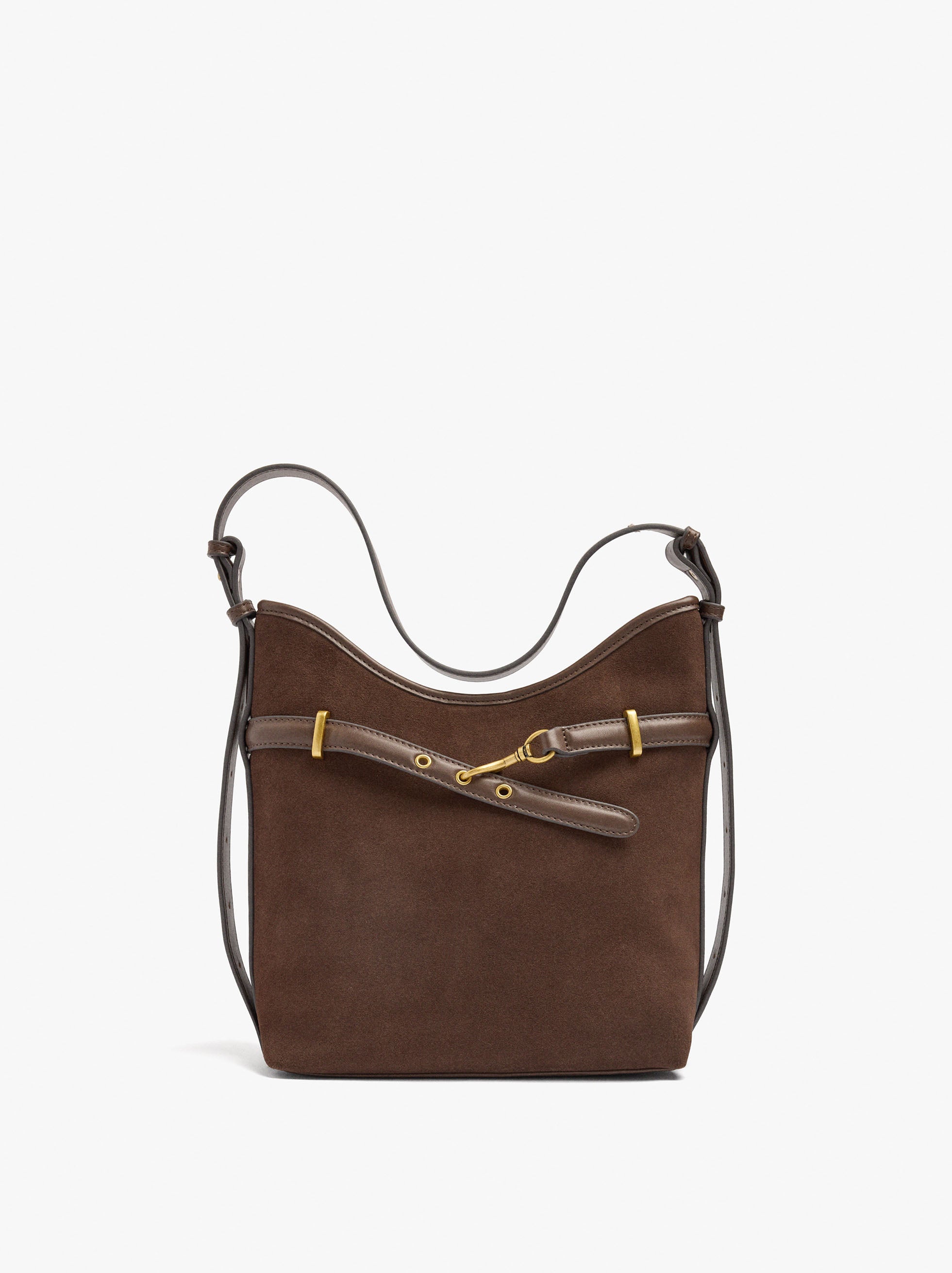 Bolso De Hombro Detalles De Piel Con Cinturón