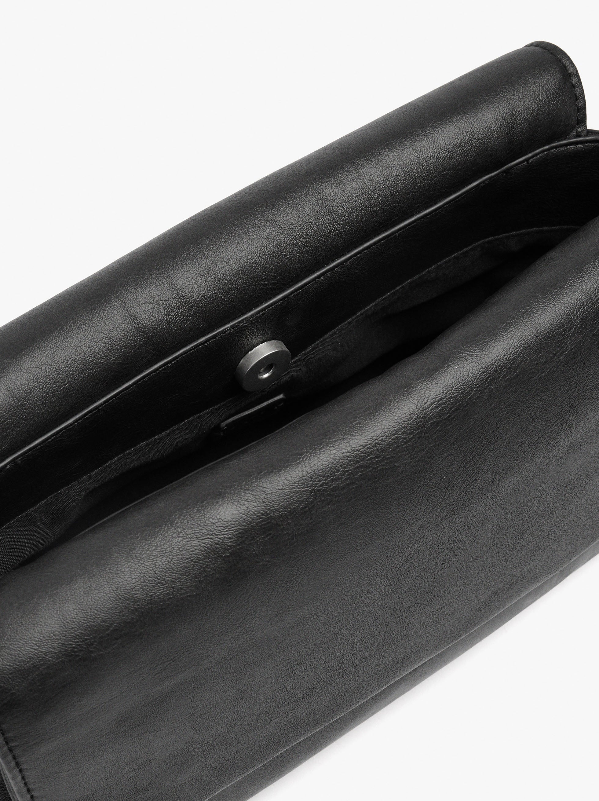 Bolso Bandolera Solapa Doble Con Efecto Craquelado