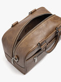 Bolso Tote Efecto Craquelado Con Bandolera