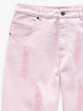 Pantalón Con Bordados 100% Algodón