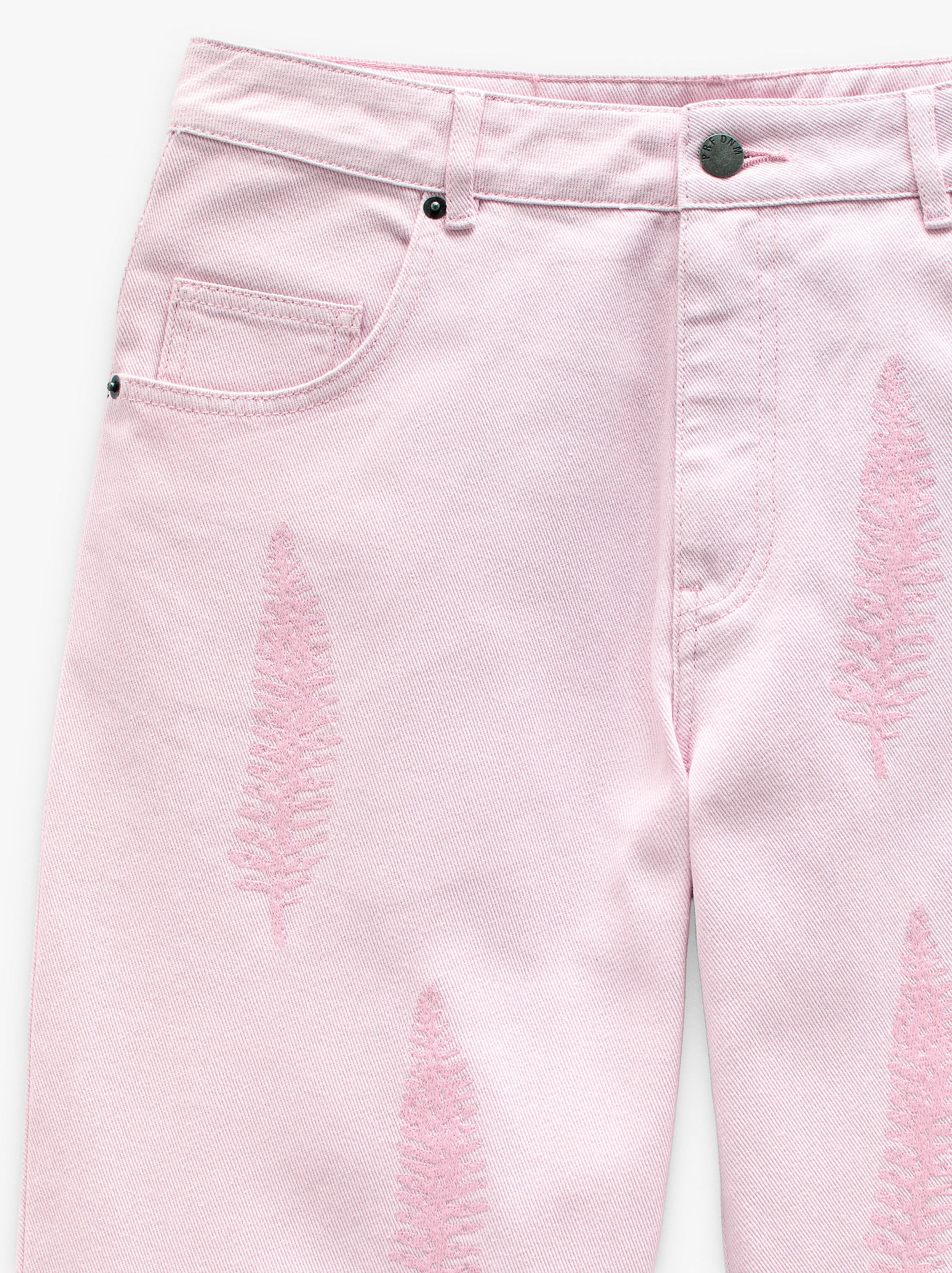Pantalón Con Bordados 100% Algodón
